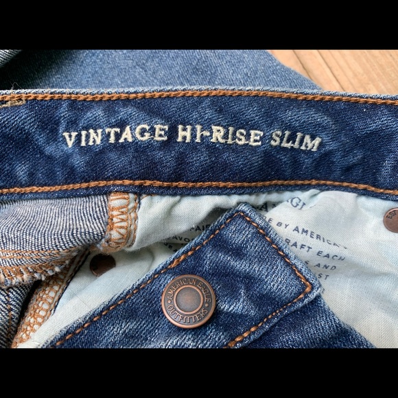 AE Vintage High Rise Slim Ripped & Cuffed Jeans - Picture 5 of 9